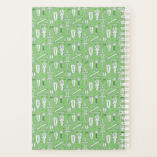 Sketch-Krokodile-Muster Planer (Rückseite)