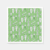 Sketch-Krokodile-Muster Serviette (Vorderseite)