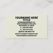 Sketch Künstler Visitenkarte (Rückseite)