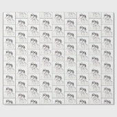 Sketch-Liebhaber auf Weiß Geschenkpapier (Flach)