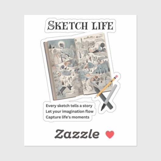 Sketch Life Aufkleber (Blatt)