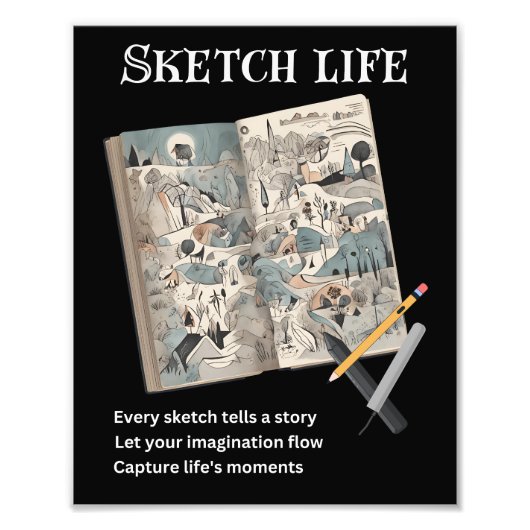 Sketch Life Fotodruck (Vorne)