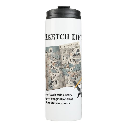 Sketch Life Thermosbecher (Vorderseite)