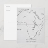 Sketch Map von Afrika Postkarte (Vorne/Hinten)