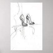 Sketch mit hoher Ferse - Poster (Vorne)