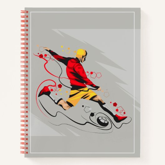 Sketch Notebook-Fußball-Player Notizblock (Vorderseite)