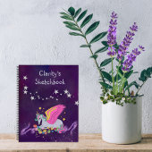 Sketch-Notebook mit magischer Einhornabdeckung Notizblock