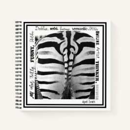 Sketch/Notebook - Zebra B/W-Notebook Notizblock