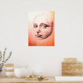 "Sketch of a girl" (sangria) , A study of da Vinci Poster (Küche)