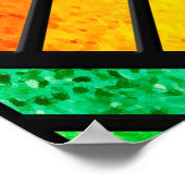 Sketch of a stained glass window. Seamless pattern Poster (Ecke)