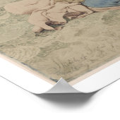 Sketch of Christ Walking on Water Poster (Ecke)