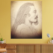 "Sketch of Kitaro", musician, composer, artist Leinwanddruck (Insitu (Wohnzimmer))