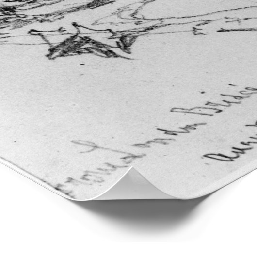 Sketch of London Bridge, 1860 Poster (Ecke)