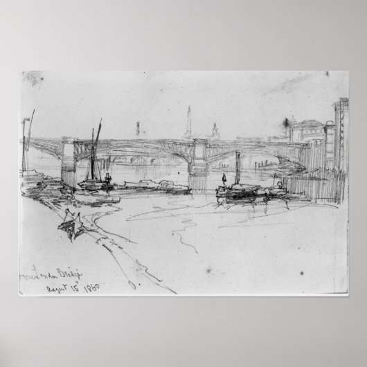 Sketch of London Bridge, 1860 Poster (Vorne)