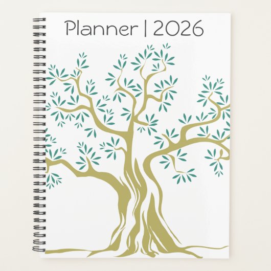 Sketch Olive Tree 2026 Planner - Mittelmeer Planer (Vorderseite)