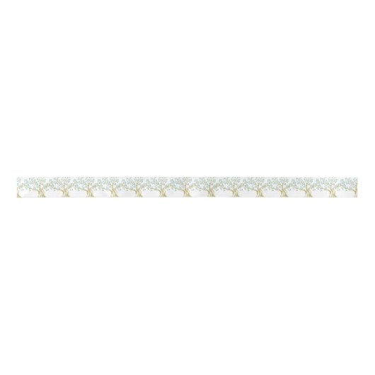 Sketch Olivenweg Satin Ribbon - Elegante Olivenhai Satinband (Vorderseite)