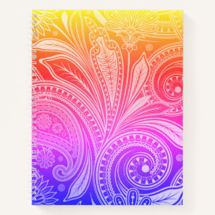 Sketch Pad Notebook-Flora Regenbogen Notizbuch