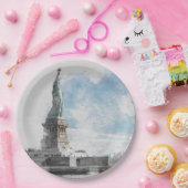 Sketch Paper-Teller der Freiheitsstatue - New York Pappteller (Party)