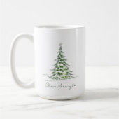 Sketch Pine Christmas Tree Minimaler Skriptname Kaffeetasse (Links)