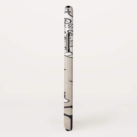 Sketch-Schmetterling-Katzenflasche Blätter Sternen Case-Mate iPhone Hülle (Hinten/Rechts)