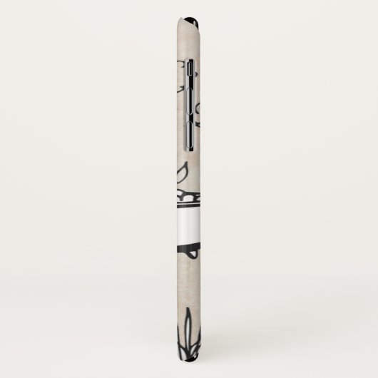 Sketch-Schmetterling-Katzenflasche Blätter Sternen Case-Mate iPhone Hülle (Hinten/Links)