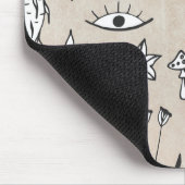 Sketch-Schmetterling-Katzenflasche Blätter Sternen Mousepad (Ecke)