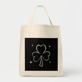 Sketch Shamrock – Hand-Drawn Irish Clover Design Tragetasche