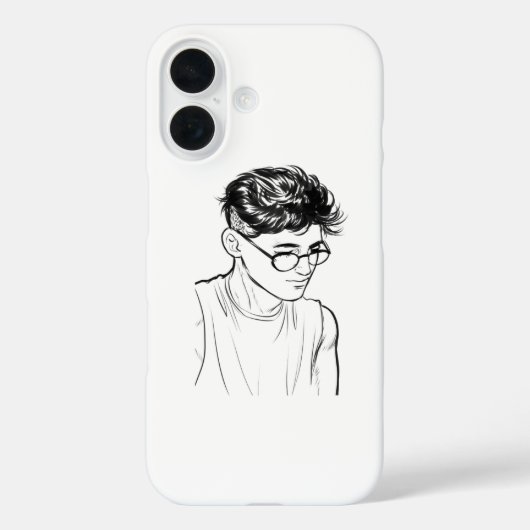 Sketch Soul Art Boy – Custom iPhone Case (Rückseite)
