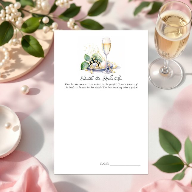 "Sketch the Bride-to-be" Brautparty Game ("Sketch the Bride-to-Be" Bridal Shower Game)