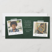 Sketch-Typografie-Graduierungskappen-Foto Dankeskarte (Rückseite)