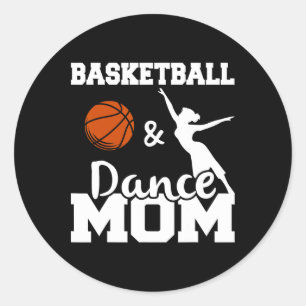 Sketch und Tanz Mama Sketch Player Dancer Girl Mam Runder Aufkleber