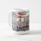 Sketch Watercolor Kaiserreich Wien Österreich | Kaffeetasse (Vorderseite Links)