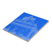 Sketch zur Slonim Great Synagoge Architecture Fliese (Seite)