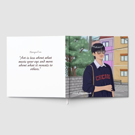 Sketchbook 2025 für Künstler - Anpassbar Gästebuch (Voll)
