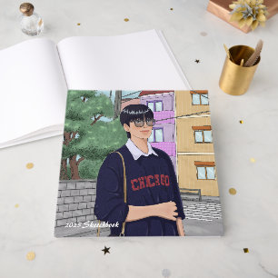 Sketchbook 2025 für Künstler - Anpassbar Gästebuch