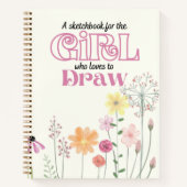 Sketchbook Art Notebook Zeichnend Blumencreme  Notizblock (Vorderseite)