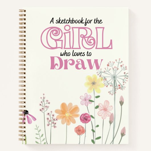 Sketchbook Art Notebook Zeichnend Blumencreme  Notizblock (Vorderseite)