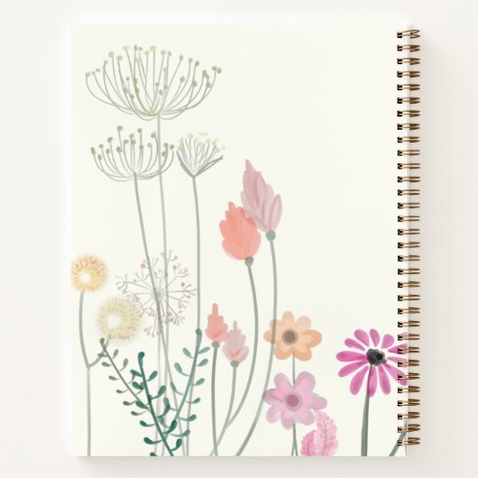 Sketchbook Art Notebook Zeichnend Blumencreme  Notizblock (Rückseite)