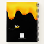 Sketchbook bienen schwarzen Honig Tropfen Monogram Notizblock (Rückseite)