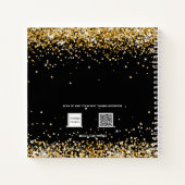 Sketchbook black gold name script notizblock (Rückseite)