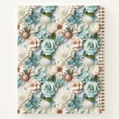 Sketchbook-Blume haben ein Skript mit grünen Creme Notizblock (Rückseite)