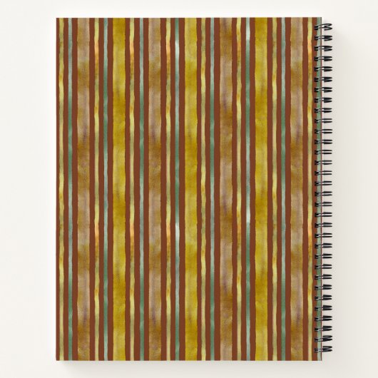 Sketchbook butterfly on brown stripes add name notizblock (Rückseite)