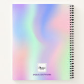 Sketchbook Custom Foto holografisches Rosa Notizblock (Rückseite)