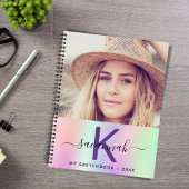 Sketchbook Custom Foto holografisches Rosa Notizblock