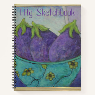 Sketchbook Eggplant Painting Notizblock