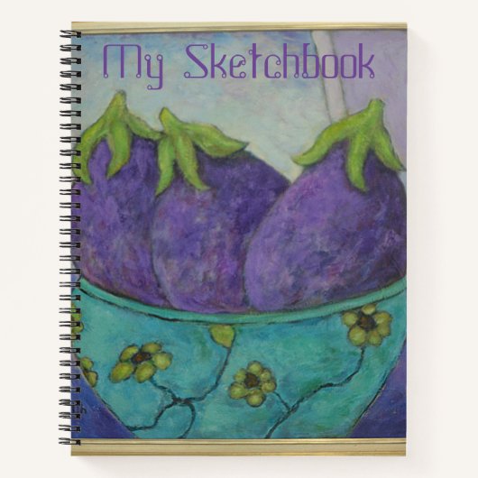 Sketchbook Eggplant Painting Notizblock (Vorderseite)