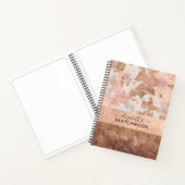 Sketchbook Elegante Rose Gold Rosa Marmor Notizblock (Innenseite)