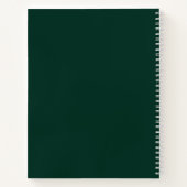 Sketchbook Emerald Green Personalisiert Floral Notizblock (Rückseite)