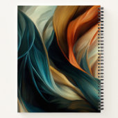 SKETCHBOOK - Farbige Wirbel Abstrakt Notizblock (Rückseite)