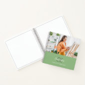 Sketchbook Foto Salbei grüne Monogramm Notizblock (Innenseite)